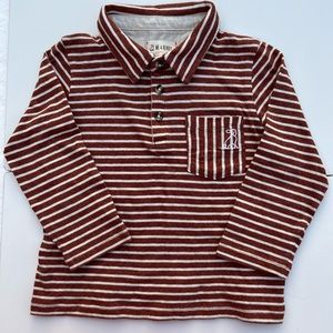 Me and Henry Brown Stripe Polo Boys Shirt
